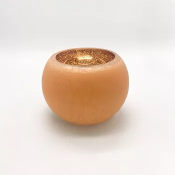 Gyertyatarto, üveg, terrakotta - 18 cm