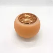 Gyertyatarto, üveg, terrakotta - 18 cm