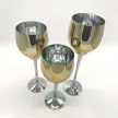 Gyertyatartó, üveg, 30-35-40 cm - Arany