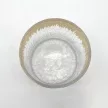 Gyertyatartó, üveg, 14 cm - Arany-Áttetsző