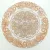 Lacy üvegből készült dísztányér rose gold színű csipkés díszítéssel, Ø 32 cm
