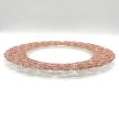 Blase üvegből készült dísztányér rose gold színű díszítéssel, Ø 32 cm