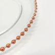Pearl üvegből készült dísztányér rose gold színű díszítéssel, Ø 32 cm