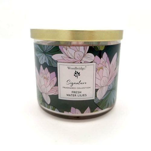 Illatgyertya, Woodbridge Signature Collection, 410 g - Fresh Water Lilies