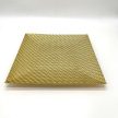 Arany színű, négyzet alakú műanyag dísztányér texturált felülettel - 30x30 cm