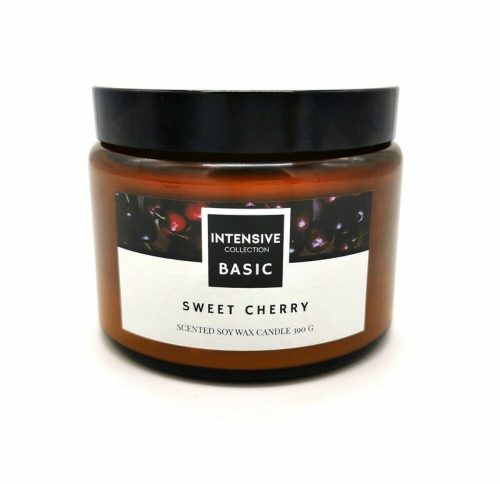 Illatgyertya, Intense Collection Sweet Cherry szójagyertya fa kanóccal, 390 g