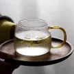 Bögre, üveg, 4 db, arany színezéssel - 400 ml