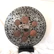 Flowerfield ezüst és bronz színű dekor szobor, 120x21x130 cm
