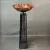 Fémből készült kaspó fényes bronz és matt fekete színezéssel, 123x46x46 cm