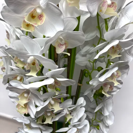 Fehér színű mű orchidea, 130 cm