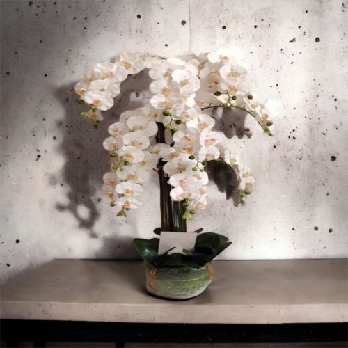 Fehér színű mű orchidea, 90 cm