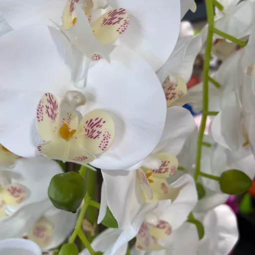 Fehér színű mű orchidea, 90 cm