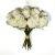 Fehér színű mű rózsacsokor, 12 szál, 25 cm