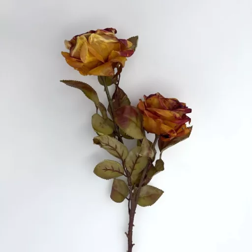 Narancs színű rózsa szál, 72 cm