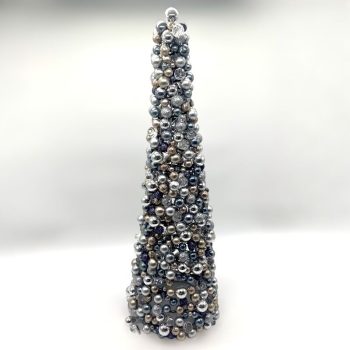 Karácsonyfa gömbökből, 70 cm - Ezüst és Szürke Karácsonyfa gömbökből, 70 cm - Ezüst és Szürke