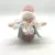 Mikulás figura, karácsonyfadísz, szövet - Rózsaszín-Zöld, 15 cm