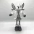 Rénszarvas figura, állítható magassággal, szövet - Szürke-Fehér, 35-55 cm