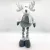 Rénszarvas figura, állítható magassággal, szövet - Szürke-Fehér, 48-97 cm