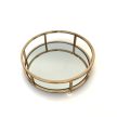 Arany színű, tükrös dekor tálca, Ø 30 cm