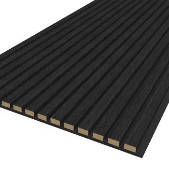 Akusztikus falpanel, MDF, 300x60 cm - Darkwood Graphite