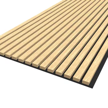 Akusztikus falpanel, MDF, 300x60 cm - Vanilla Oak