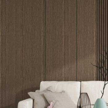 Falpanel, fa mintával, bambuszrost, 280x40 cm - Shadow Oak