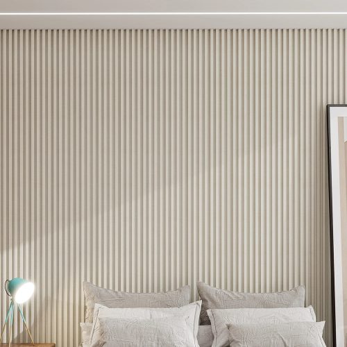 Lamella, textil hatású, WPC, 280x17 cm - Soft Linen