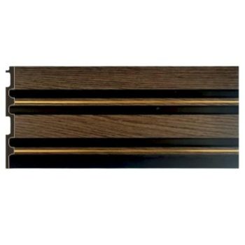   Lamella mintadarab, arany színű díszítéssel, PVC, 25 x 13 cm - Sötét nugát