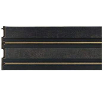   Lamella, aranyszínű díszítéssel, PS, 300x12 cm - Sötétszürke
