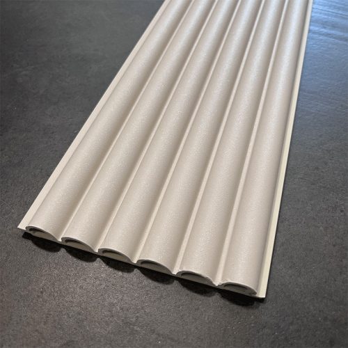 Lamella, hullámos felülettel, WPC, 290x16 cm - Sparkly Beige