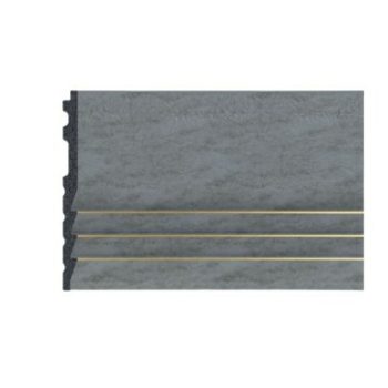   Lamella mintadarab, arany színű díszítéssel, PVC, 25 x 16 cm - Szürke