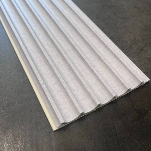Lamella, hullámos felülettel, WPC, 290x16 cm - Linen Silver