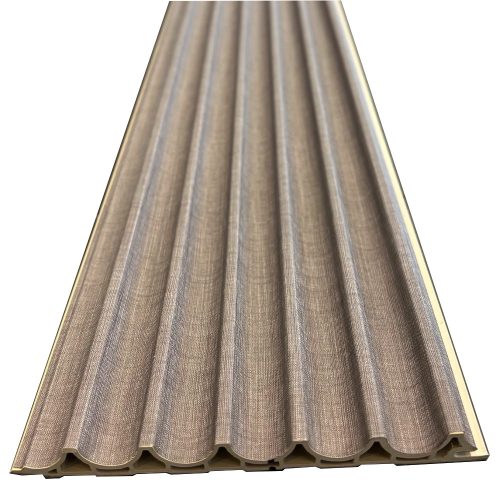 Lamella, hullámos felülettel, WPC, 290x16 cm - Linen Grey