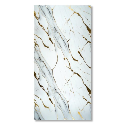 Falpanel, márvány mintával, PVC, 120x60 cm, 8 db-os csomag - Gold in Dawn