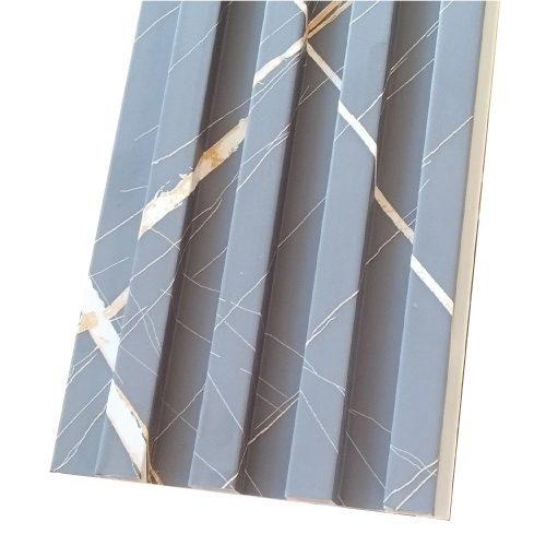 Lamella, márvány hatású, WPC, 280x15 cm - Szürke és Arany