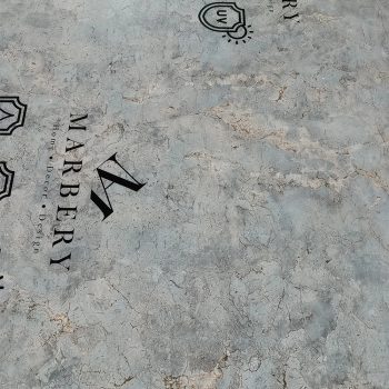   Falpanel mintadarab, márvány mintával, PVC, 30 x 20 cm - Szürkéskék és Arany