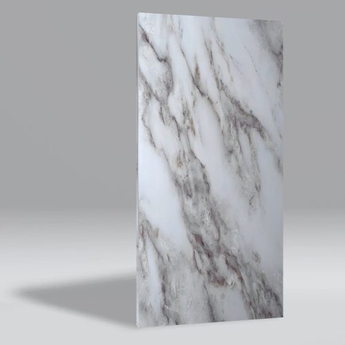 Falpanel, márvány mintával, PVC, 240x120 cm - White Jade in Beige