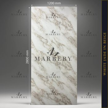   Falpanel, márvány mintával, PVC, 280x120 cm - White Jade in Beige