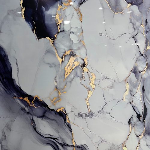 Falpanel, márvány mintával, PVC, 240x120 cm - Blue Aurum