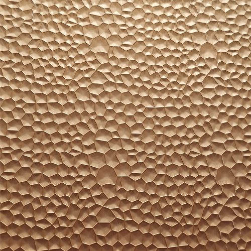 Falpanel, dombornyomott, PVC, 240x120 cm - Gold Metal