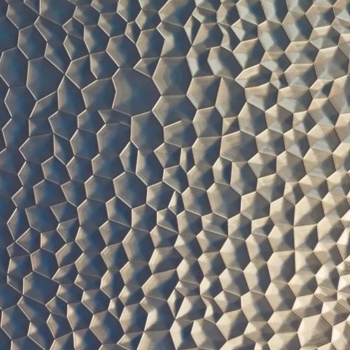 Falpanel, dombornyomott, PVC, 280x120 cm - Soft Brass