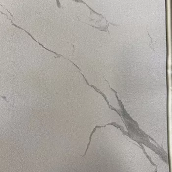   Velúr hatású tapéta, márvány mintával, díszcsíkkal, 0.53 x 10 m - Világos szürke