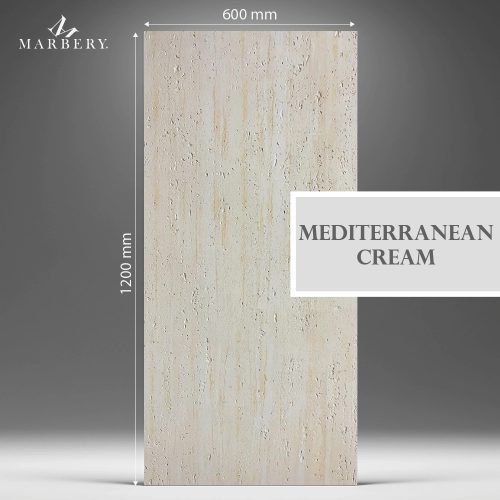 Flexible Stone, 120x60 cm, Travertino - Mediterranean Cream