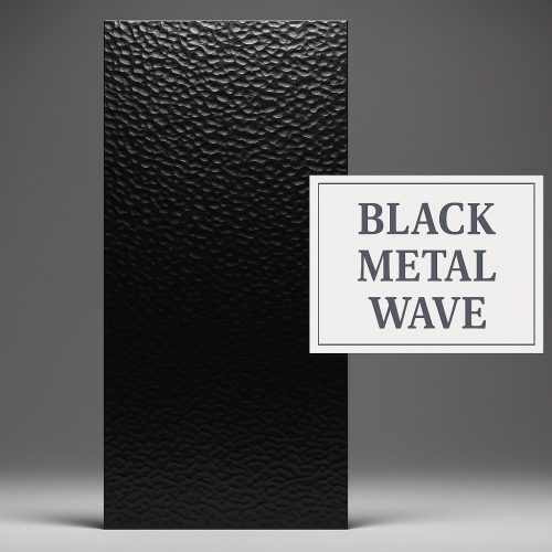 Falpanel, fém hatású, bambuszrost, 280x120 cm - Black Metal Wave