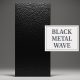 Falpanel, fém hatású, bambuszrost, 280x120 cm - Black Metal Wave