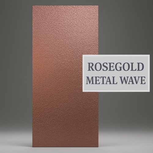 Falpanel, fém hatású, bambuszrost, 280x120 cm - Rosegold Metal Wave