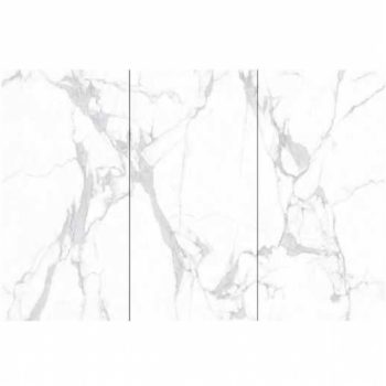   Falpanel, márvány mintával, végteleníthető, bambuszrost, 280x122 cm - Carrara White