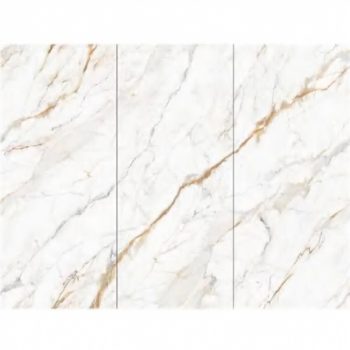   Falpanel, márvány mintával, végteleníthető, bambuszrost, 280x122 cm - Calacatta Sand