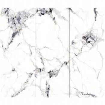   Falpanel, márvány mintával, végteleníthető, bambuszrost, 280x122 cm - Calacatta Noir