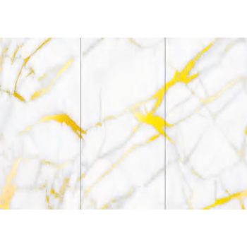   Falpanel, márvány mintával, végteleníthető, bambuszrost, 280x122 cm - Golden Vein